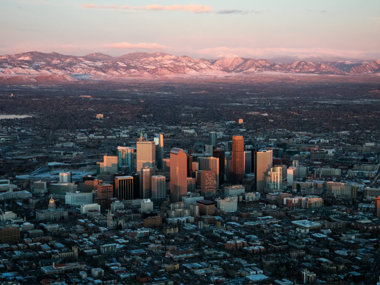 Denver Winter Sunrise ImageWerx Aerial & Aviation Photography